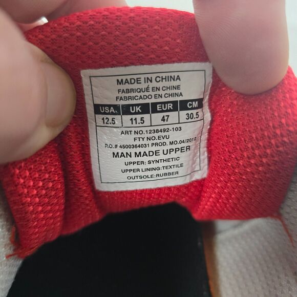 Under Armour Athletic Shoe Men's Size 12.5 White Red # 1238492-103 Micro G - Picture 4 of 15